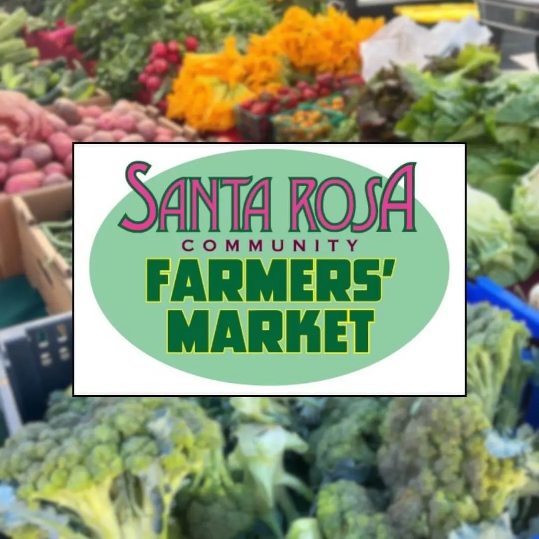 Produce stalls at an Agricultural Community Events farmers market